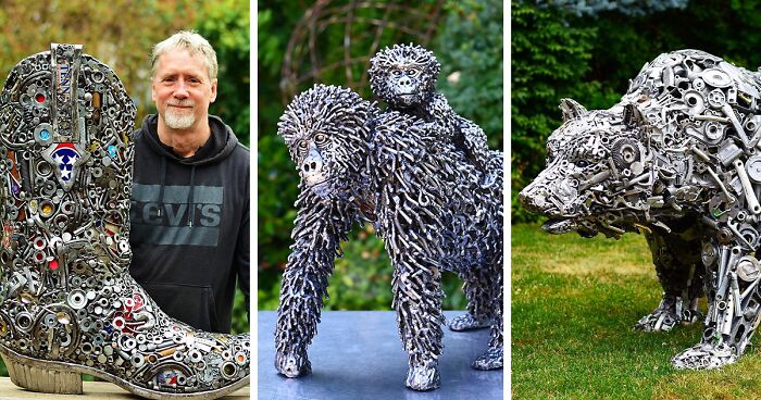 Artist Turns Scrap Materials Into Amazing Sculptures (21 New Pics)